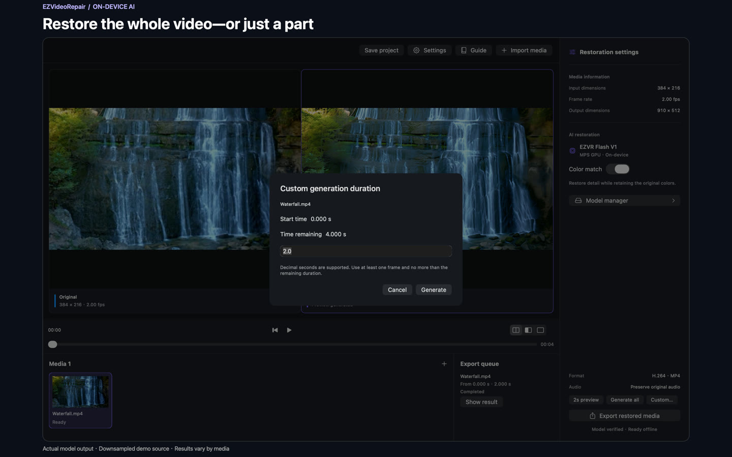 Choose a custom duration
